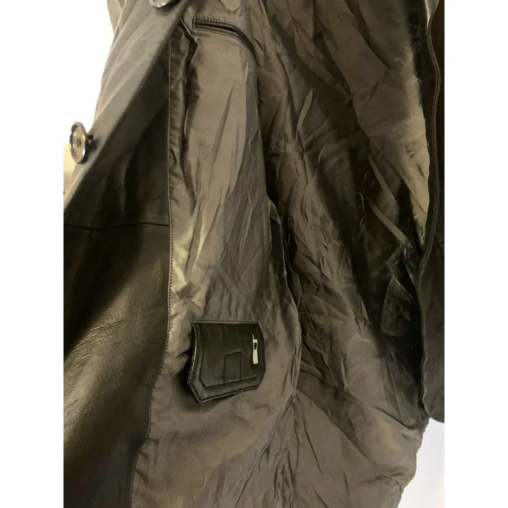 MURANO Men’s Sz XL‎ Black Leather Jacket Lamb Skin